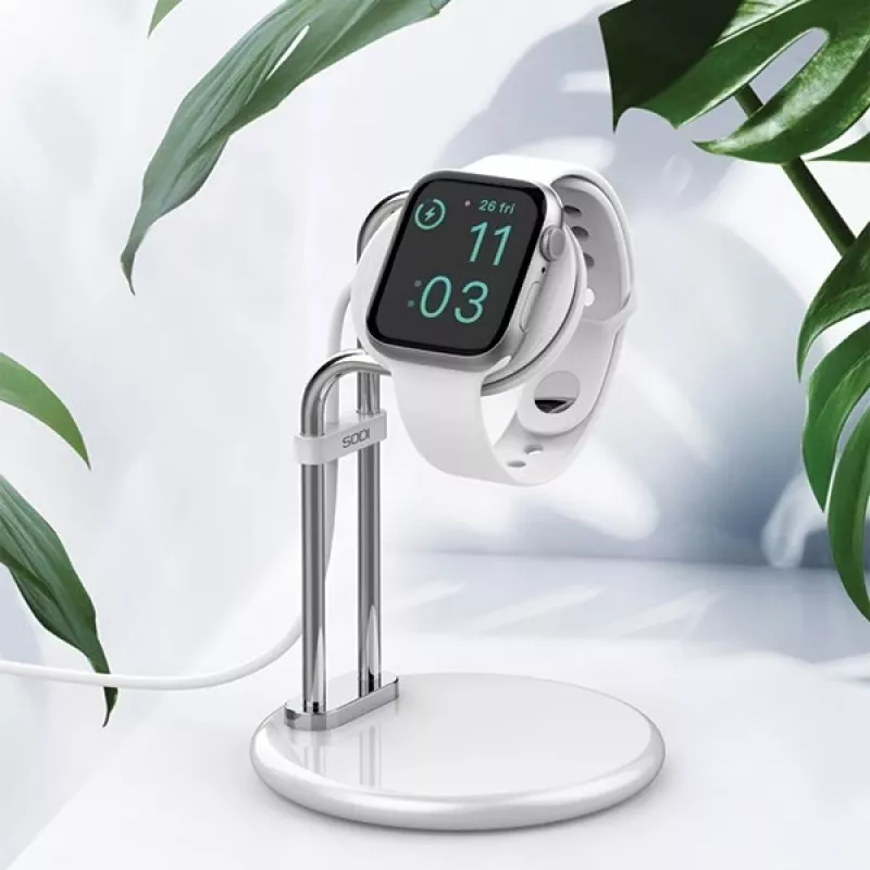 „For Apple Watch“ stovas SAW-300 indukcinis sidabrinis