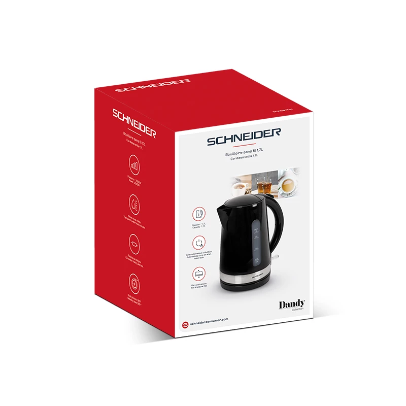 Elektrinis virdulys Schneider 1,7 l 2200 W nerūdijantis plienas