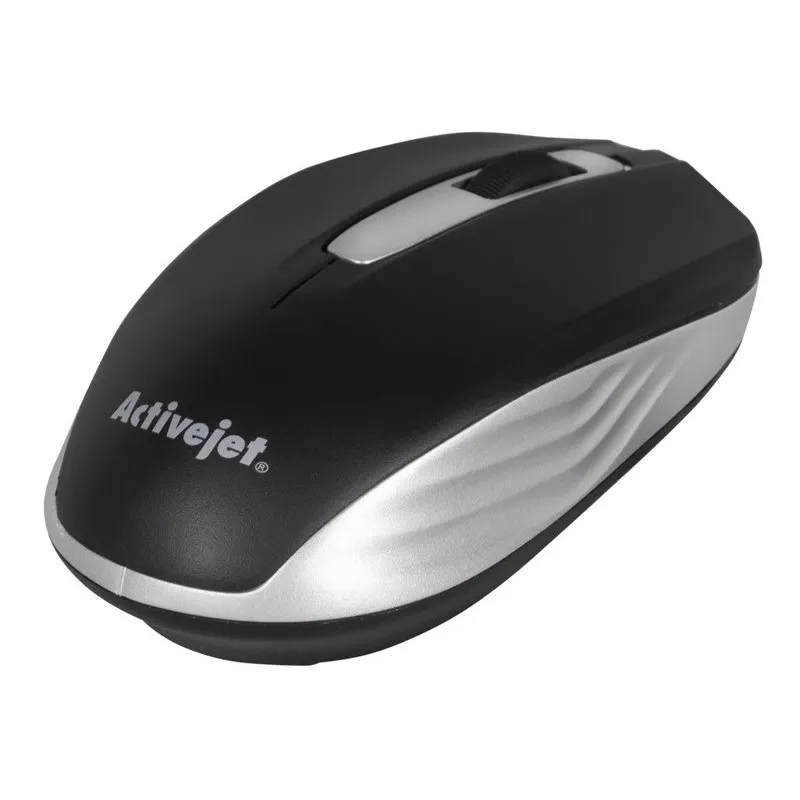 Belaidis pelės ActiveJet AMY-313, RF nano imtuvas, optinė 1200 DPI, abirankė, 3 mygtukai, AA baterija