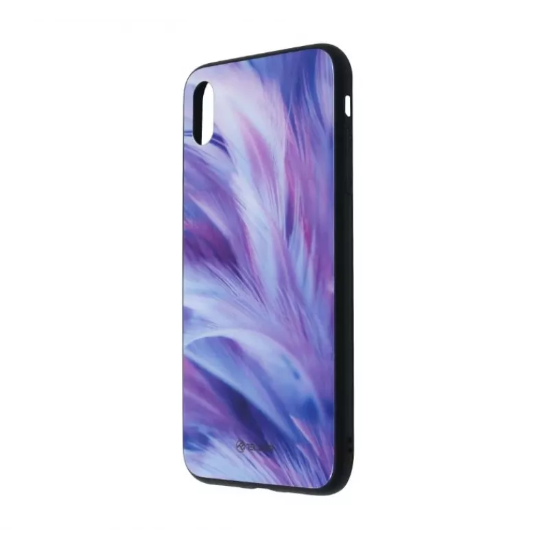 Telefono dėklas Tellur Cover Glass Print, skirtas iPhone XS Max — apsauginis dėklas su spausdinta stikline nugarėle