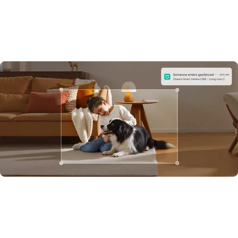 Xiaomi C302 išmanioji kupolo kamera — 3 MP, H.265, „microSD“ palaikymas (8–256 GB)