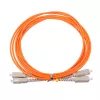 Šviesolaidinis kabelis Extralink EX.3692 — FTTH OM2 SC‑SC, 1 m, pilnas dvipusis ryšys, raudonas