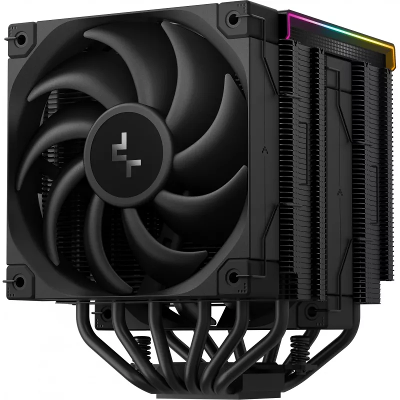Oro aušintuvas DeepCool AK620 Digital PRO — 120 mm ventiliatorius, 1750 RPM, 25 dB, 12 V, tinkamas LGA1700/AM5, juodas