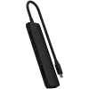 Satechi 7-w-1 USB-C plonas daugiafunkcis adapteris su Ethernet (USB-C PD, 2x USB-A, HDMI 4K, Ethernet, micro/SD kortelių skaitytuvas) (juoda)