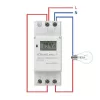 DIN bėgio elektroninis laikmačio jungiklis QOLTEC 50983, maitinamas baterijomis, skirtas automatikos grandinėms