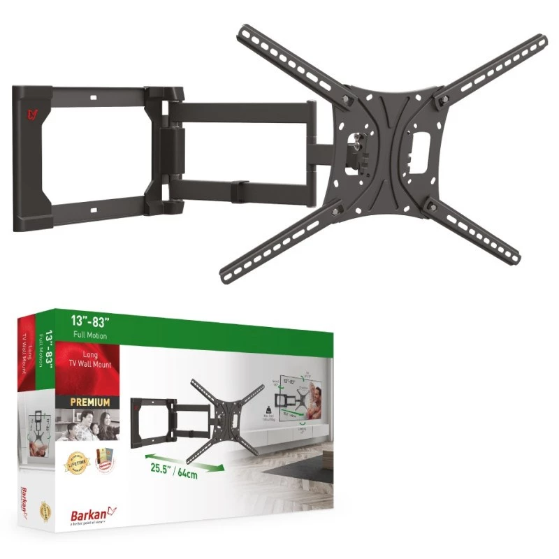 TV laikiklis Barkan Mounting Systems 4400 50 kg 2,03 m juodas