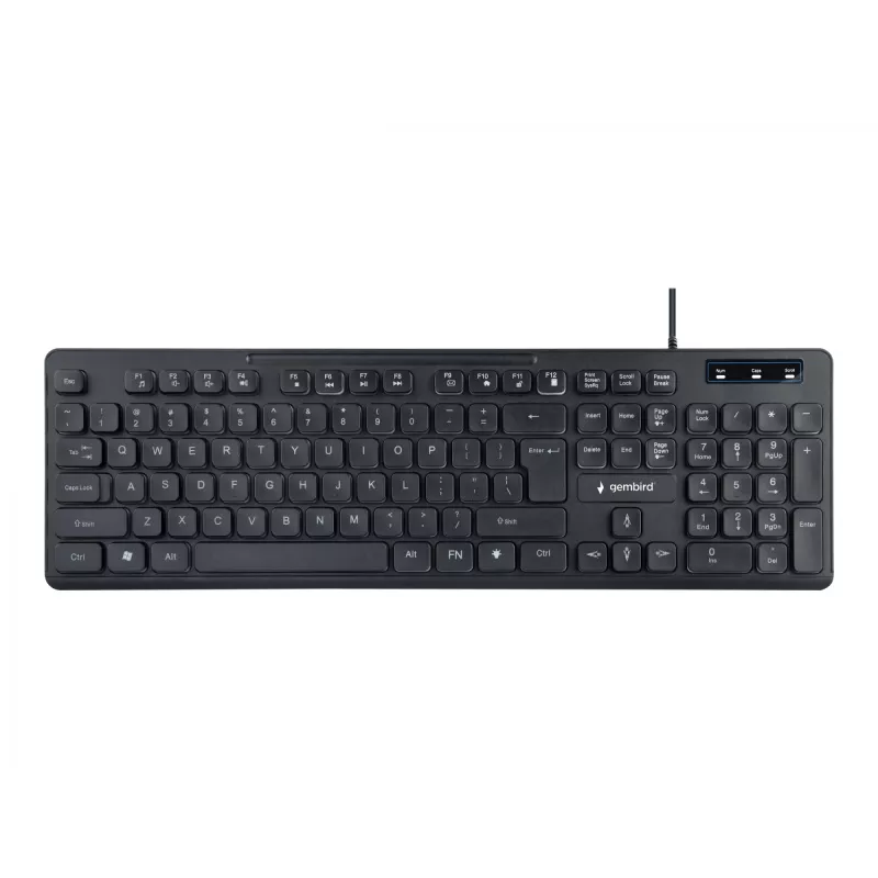 KLAVIATŪRA MULTIMEDIA USB ENG/JUODA KB-UML-02 GEMBIRD