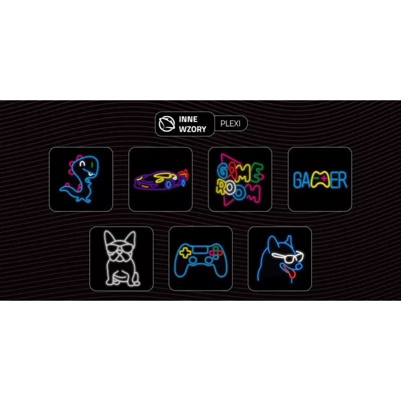 Neon Lights Dog MANTA SNL68MT prancūzų buldogo stiliaus dekoratyvinis neoninis ženklas