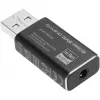 Vidinė USB Type-A į 3,5 mm DAC adapteris Sharkoon DAC Pro S — 2 V išvestis, juoda, kompaktiškas (42×17,3×9,7 mm)