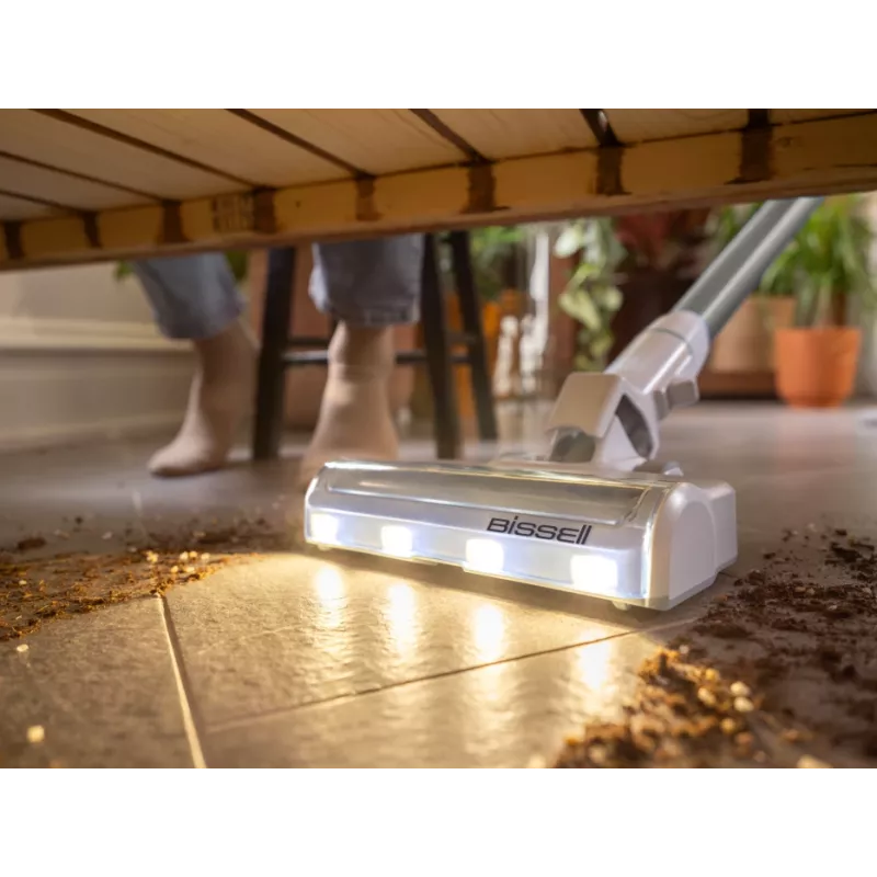 Bissell PowerClean belaidis lazdelinis dulkių siurblys | 200 W | veikimo laikas (maks.) 40 min | šiltai balta/pilka/blizgantis sidabras