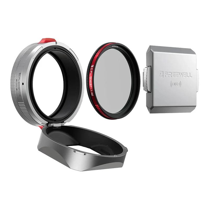 „Sunshield Freewell FW-FU-XSR“, skirtas „Fuji X100“ serijai, sidabrinis, objektyvo gaubtas / skydelio priedas
