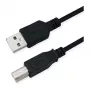ROLINE RM USB 2.0 laidas, A-B tipo, juodas, 0,8 m