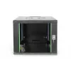 DIGITUS Professional Unique DN-19 09U-6/6-SW - spinta - tinklo spinta - tinkama montuoti ant sienos - juoda, RAL 9005 - 9U - 48,3 cm (19) (DN-19 09U-6/6-SW)