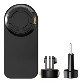 Kuprinės laikiklis Puluz PU1055B sporto kameroms — suderinamas su Osmo Action 5, Pro Insta360, Ace Pro 2 — juodas