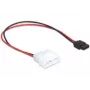 Delock maitinimo laidas „Molex 4 Pin Plug“ į „plonas SATA 6 Pin Receptacle“ 24 cm