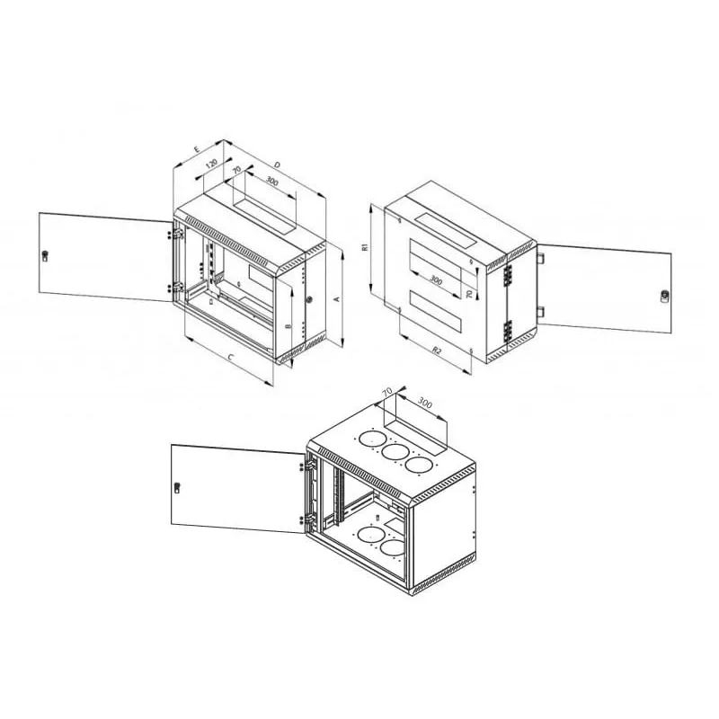 Wall mounted rack Triton 19 inch Rack Wall-mount 4U/250
