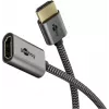 Itin spartus HDMI Flexiadapteris, laidas juodos/auksinės spalvos