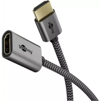 Itin spartus HDMI Flexiadapteris, laidas juodos/auksinės spalvos