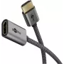 Itin spartus HDMI Flexiadapteris, laidas juodos/auksinės spalvos