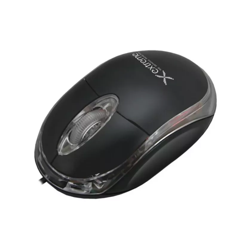 Laidinė optinė abiem rankoms tinkama pelė EXTREME XM102K — 1000 DPI, USB Type-A, 1,2 m laidas, 3 mygtukai