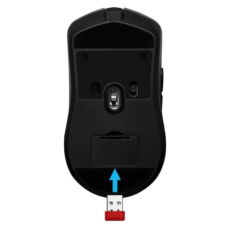 Belaidė žaidimų pelė DEFENDER Demon GM-534 RF, abiem rankoms tinkama, 3200 DPI, 5 mygtukai, 2,4 GHz USB-A nano imtuvas