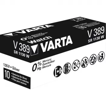 Vienkartinė baterija Varta Primary Sidabrinė Button 389