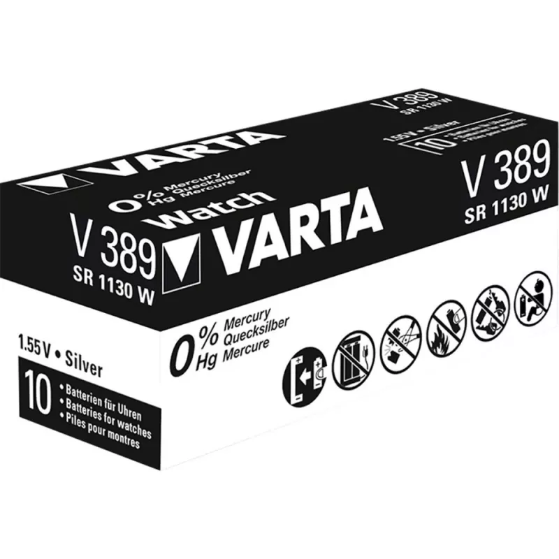 Vienkartinė baterija Varta Primary Sidabrinė Button 389
