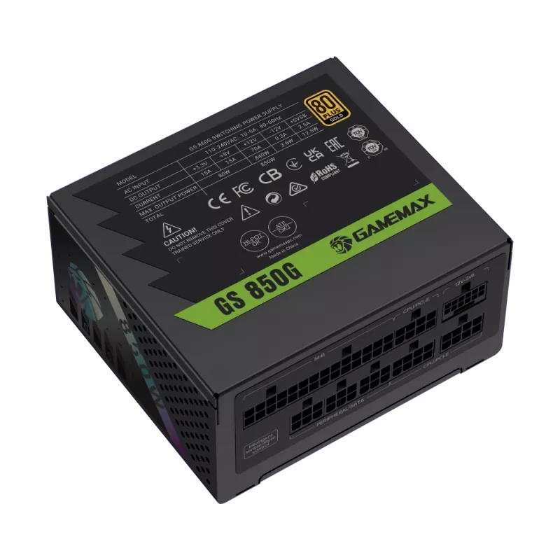 Gamemax maitinimo šaltinis, 80 PLUS, Gold | GS 850G | 850 W