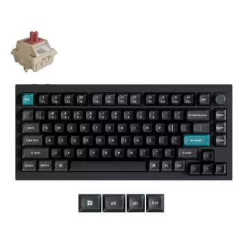 Mechaninė klaviatūra Keychron Q1 Ultra 8K — 75% išdėstymas, USB + RF belaidė + Bluetooth, RGB, juoda