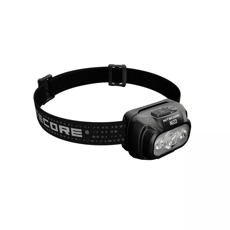 Antgalinis žibintuvėlis Nitecore NU33, juodas, 3 šviesos diodai, 700 liumenų, aliuminis, įkraunamas per USB, IP66