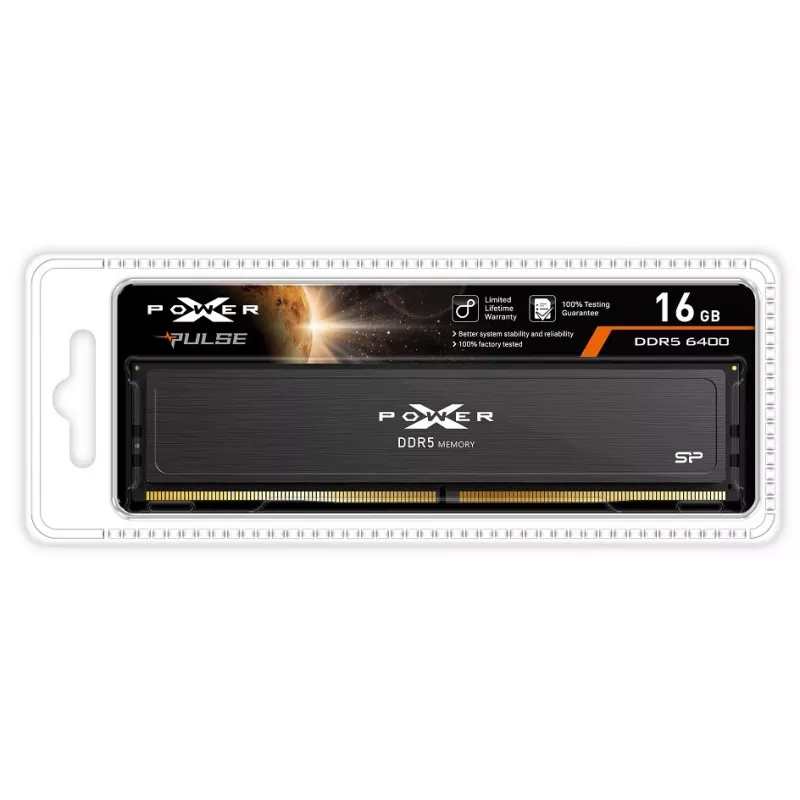DDR5 16GB 6400MHz Atminties modulis Silicon Power XPOWER Pulse, 1.4V, CL32, ECC luste, XMP 3.0