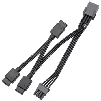 Signalo skirstytuvo kabelis ek water blocks EK-Loop OmniLink D-RGB 10cm juodas, 1 į 2 D-RGB skirstytuvas