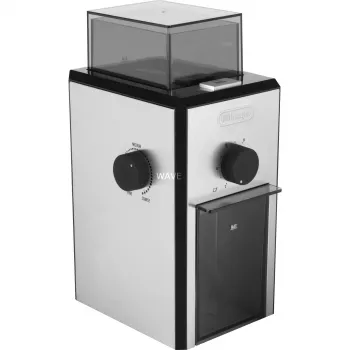 Kavos malūnėlis De’Longhi KG89 — 120 g pupelių talpa, 110 W, 12 puodelių, nerūdijančio plieno plastikinis korpusas