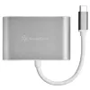 Išorinis vaizdo adapteris SidabrinėSTONE EP16 USB-C 3.1 su HDMI ir VGA išvestimis