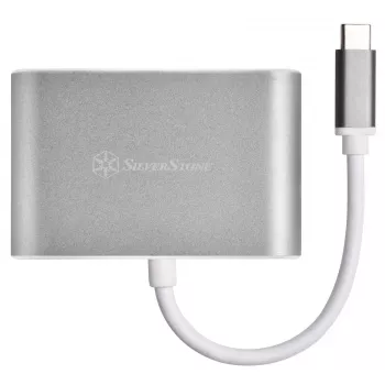 Išorinis vaizdo adapteris SidabrinėSTONE EP16 USB-C 3.1 su HDMI ir VGA išvestimis