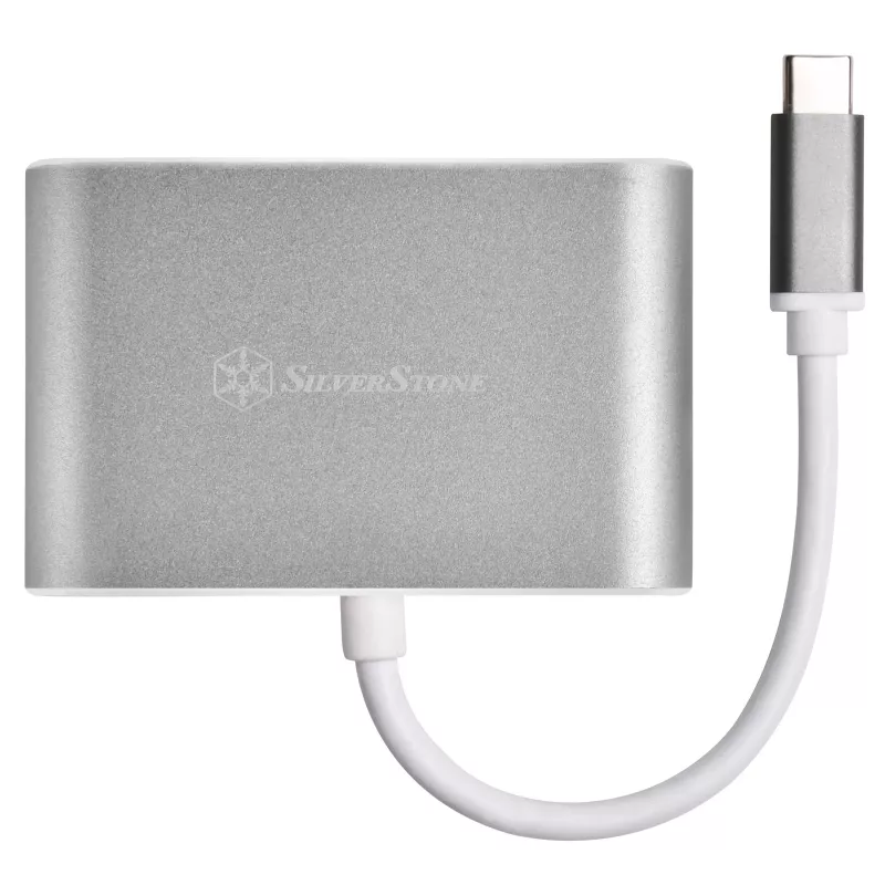 Išorinis vaizdo adapteris SidabrinėSTONE EP16 USB-C 3.1 su HDMI ir VGA išvestimis