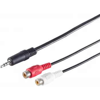 Garso kabelis ShiverPeaks 30771-1.5 — 3,5 mm stereo prie 2 RCA (1,5 m)