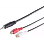 Garso kabelis ShiverPeaks 30771-1.5 — 3,5 mm stereo prie 2 RCA (1,5 m)