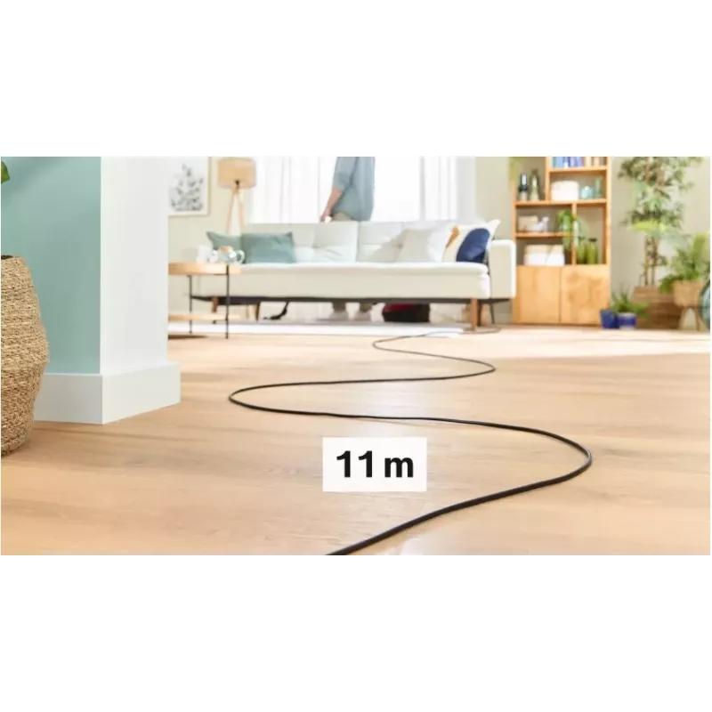 Dulkių siurblys Bosch BGB 41RD3H — 600 W, 4 L dulkių maišelis, HEPA filtras, 11 m veikimo spindulys, teleskopinis vamzdis, raudonas