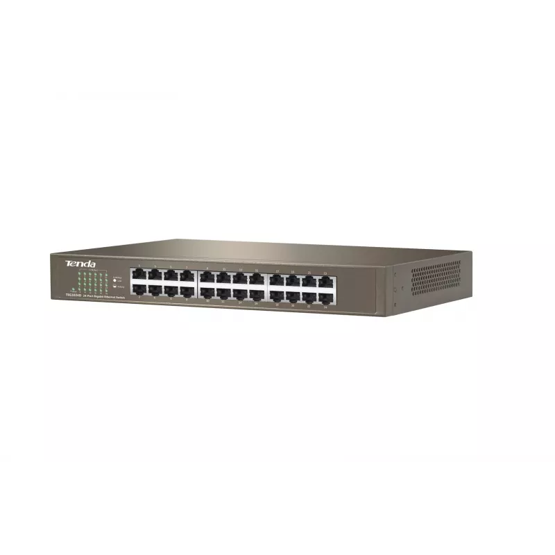 Nevaldomas komutatorius TENDA TEG1024D 24 prievadų Gigabit Ethernet, 48 Gbps, 8000 MAC adresų lentelė, mėlynas