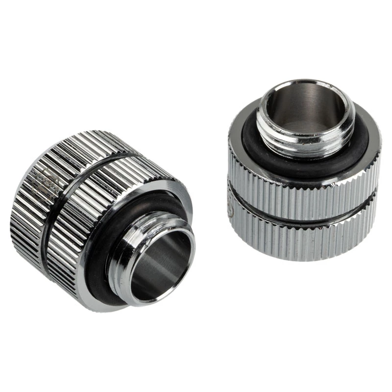 Bitspower Touchaqua Link adapteris, moteriškas G1/4 colio AG prie Link vamzdelio, reguliuojamas 16-22 mm - 2 vnt. pakuotė, sidabrinis