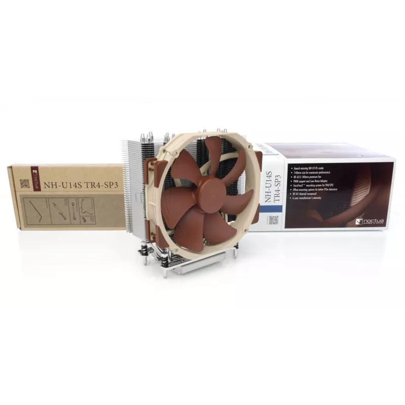 CPU aušintuvas Noctua NH-U14S TR4-SP3 — 140 mm ventiliatorius, lizdas TR4/SP3, 165 mm aukštis, 1,03 kg