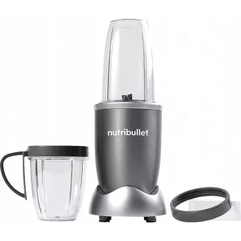 Puodelinis trintuvas NUTRIBULLET NB606B 600W, Tritan ąsotis 0,7 l, 6 peiliai, 1 greitis, 500 ml puodelis, pilkas