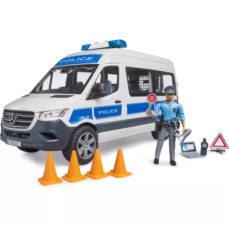 Mercedes-Benz Policijos Sprinter rinkinys su figūrėle ir šviesos/garso moduliu