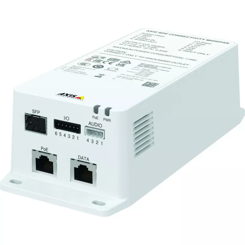 Midspan Axis TU8003 90W Laidinis Ethernet 10/100/1000 Mbit/s Balta