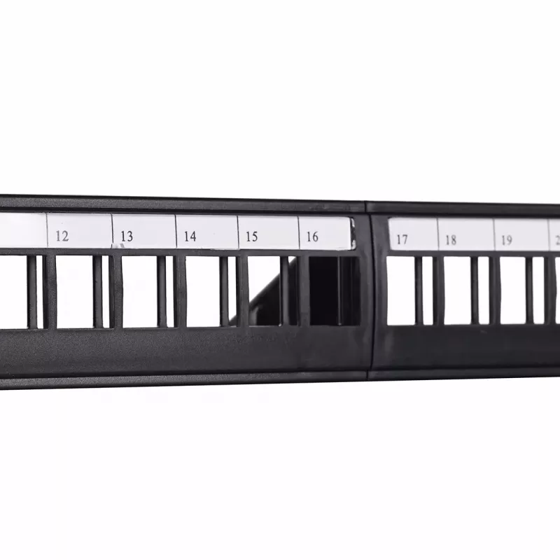 Patch panel 1U LANBERG PPKS-1124-B, 24 prievadų, 1U, ABS, juodas, 482,6×44,5×154 mm