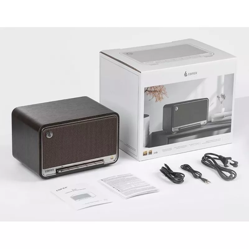 Edifier Stalinis Belaidis Garsiakalbis | D32 | 60 W | Bluetooth | Juodasis riešutmedis | Belaidis ryšys