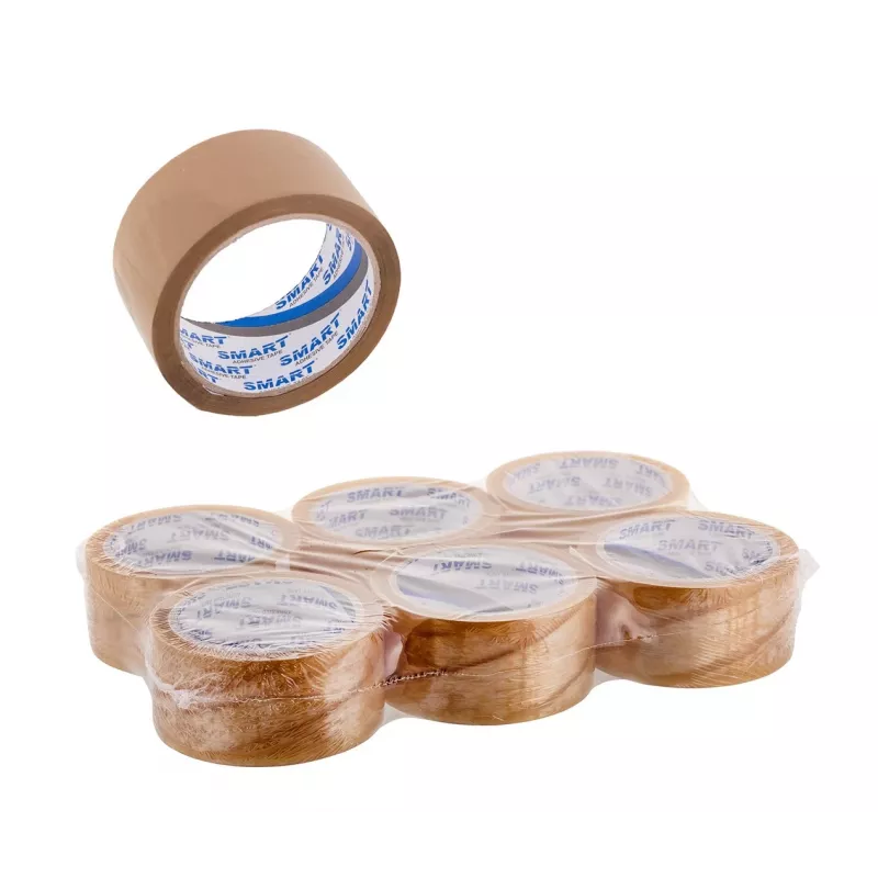 Skaidri tirpiklinė lipnioji juosta BESTPAK 48 mm x 60 m, permatomas ritinys sandarinimui ir pakavimui