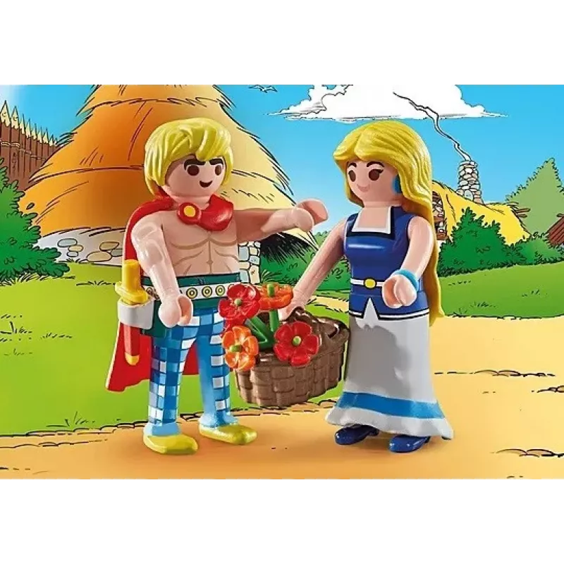 PLAYMOBIL | Asteriksas | Tragikomiksas ir Falbala | Įsimylėjusi pora iš Asterikso visatos | Žaislas vaikams nuo 5 metų | 71544