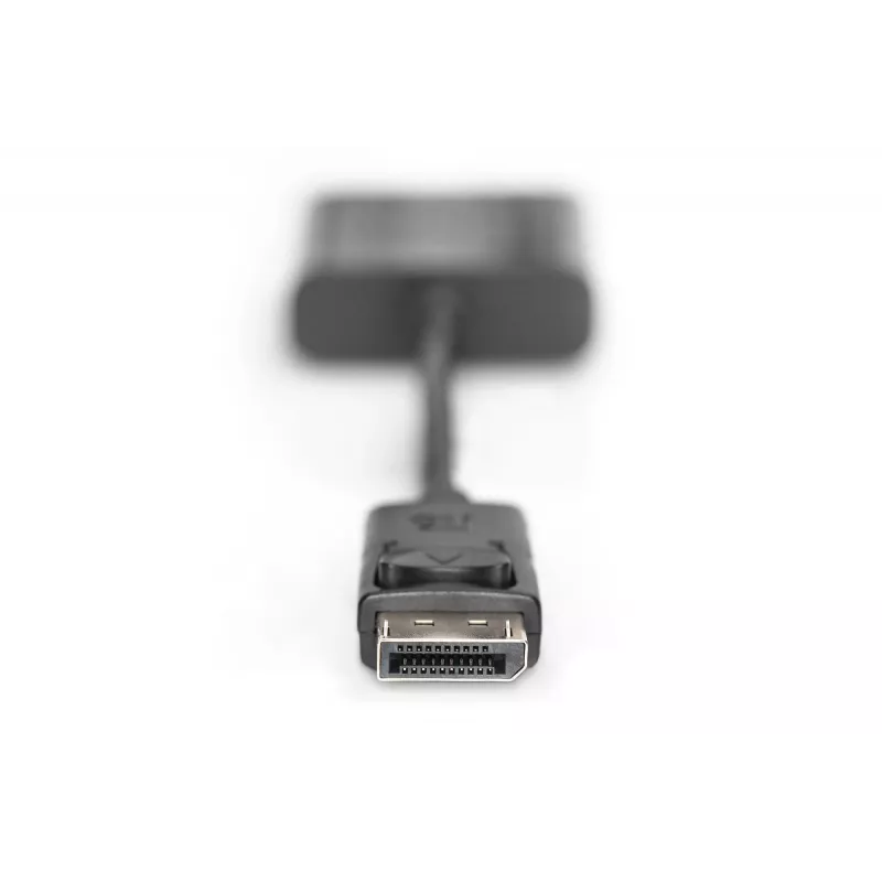 Assmann DisplayPort adapterio kabelis. DP - HD15 M/F. 0,15 m. su užraktu. DP 1.1 suderinamas. UL. juodas. be ekranavimo. 32AWG (AK-340410-001-S)